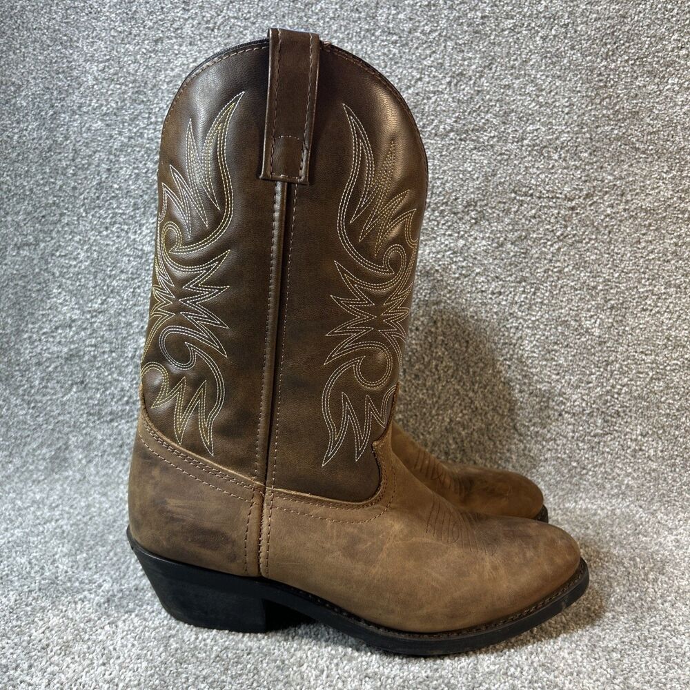 Laredo Boots Men's 9.5EW Brown 12" Paris Western Pull On Cowboy Heel